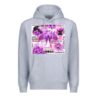 Heather Grey witchy celestial witch Premium Hoodie - MaliasSmallBusiness