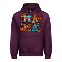 Mauve Wine Fall Autumn Leopard Mama Urban Hoodie - LillyAllenDesigns