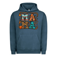 Pigment Midnight Navy Fall Autumn Leopard Mama Urban Hoodie - LillyAllenDesigns
