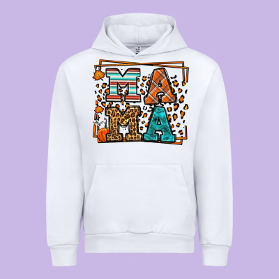 Fall Autumn Leopard Mama Urban Hoodie Designed By Lillyallendesigns