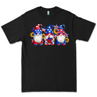 Black american flag gnomes sunflowers star Premium Tee - Artiststas