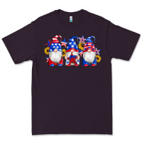 Plum american flag gnomes sunflowers star Premium Tee - Artiststas