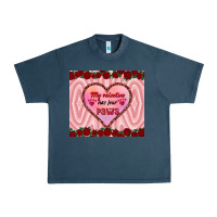 Midnight Navy my valentine has four paws Urban Heavy Tee - RanaPortraitStore