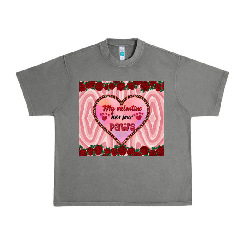 My Valentine Has Four Paws Urban Heavy Tee by RanaPortraitStore | Teevron