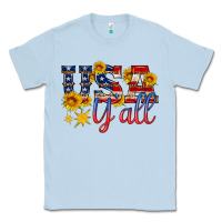 Dusty Blue usa y all Classic Tee - HRA Design Shop