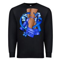 Black colon cancer heels Premium Sweatshirt - NancyCooperArtShop