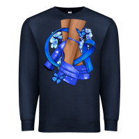 Navy colon cancer heels Premium Sweatshirt - NancyCooperArtShop