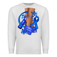 Oatmeal Heather colon cancer heels Premium Sweatshirt - NancyCooperArtShop