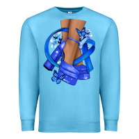 Ocean Blue colon cancer heels Premium Sweatshirt - NancyCooperArtShop