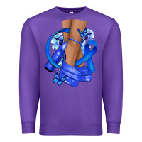 Purple colon cancer heels Premium Sweatshirt - NancyCooperArtShop