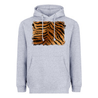 Heather Grey handdrawn tiger pattern background Heavyweight Hoodie - BarkalooDesign