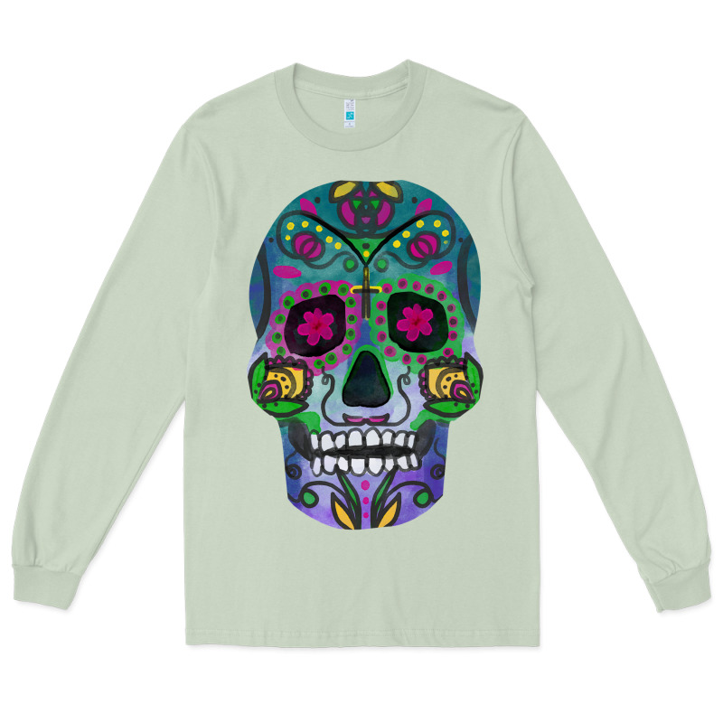 Sugar Skull Long Sleeve Tee by FaDigitalArtStudio | Teevron