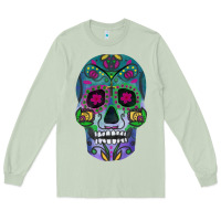 Matcha sugar skull Long Sleeve Tee - FaDigitalArtStudio