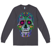 Smoke sugar skull Long Sleeve Tee - FaDigitalArtStudio