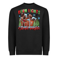 Black barn lights and silent nights Heavyweight Sweatshirt - MaliasSmallBusiness