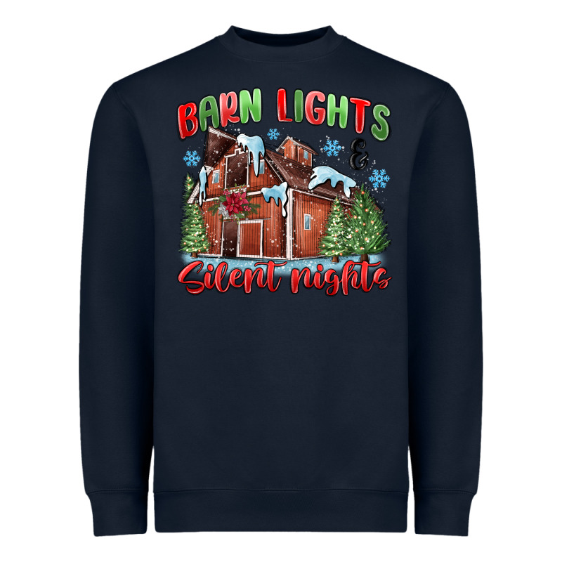 Barn Lights And Silent Nights Heavyweight Sweatshirt by MaliasSmallBusiness | Teevron