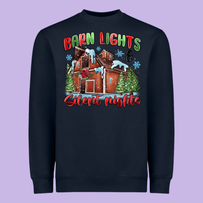 Heavyweight Sweatshirt barn lights and silent nights