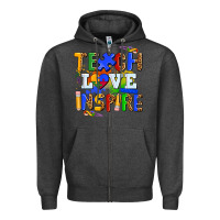 Teach Love Inspire Zipper Hoodie | Teevron