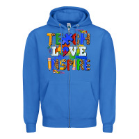 True Royal teach love inspire Zipper Hoodie - AdoDesignShop