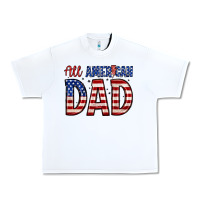 White all american dad Urban Heavy Tee - Zillion Design Studio