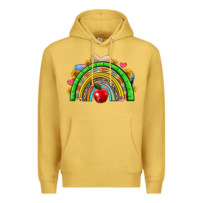 School Rainbow Premium Hoodie by NancyCooperArtShop | Teevron