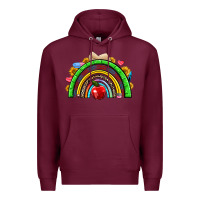 Burgundy school rainbow Premium Hoodie - NancyCooperArtShop