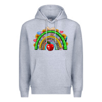 Heather Grey school rainbow Premium Hoodie - NancyCooperArtShop