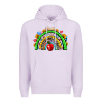 Lilac school rainbow Premium Hoodie - NancyCooperArtShop