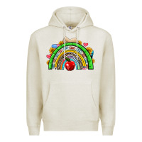 Oatmeal Heather school rainbow Premium Hoodie - NancyCooperArtShop
