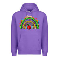 Purple school rainbow Premium Hoodie - NancyCooperArtShop