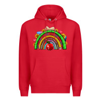 Red school rainbow Premium Hoodie - NancyCooperArtShop