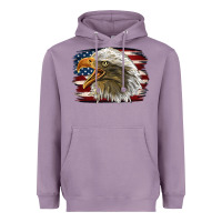 Lavender American Flag Eagle Heavyweight Hoodie - LillyAllenDesigns