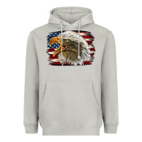Moon Dust American Flag Eagle Heavyweight Hoodie - LillyAllenDesigns