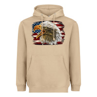Mushroom American Flag Eagle Heavyweight Hoodie - LillyAllenDesigns