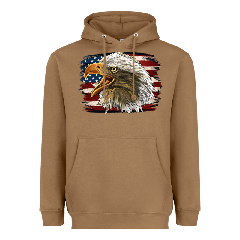 American Flag Eagle Heavyweight Hoodie by LillyAllenDesigns | Teevron
