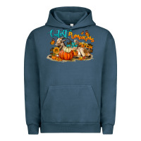Pigment Midnight Navy Fall Cutest Pumpkin In The Patch Urban Hoodie - LillyAllenDesigns
