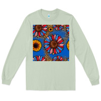 Matcha usa sunflowers seamless pattern Long Sleeve Tee - HRA Design Shop