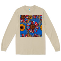 Mushroom usa sunflowers seamless pattern Long Sleeve Tee - HRA Design Shop