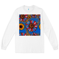 White usa sunflowers seamless pattern Long Sleeve Tee - HRA Design Shop