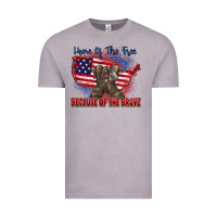 Vintage Zinc home of the free because of the brave Vintage Tee - Zillion Design Studio
