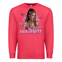 Cardinal breast cancer awareness afro woman Premium Sweatshirt - NancyCooperArtShop