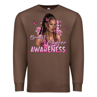 Chestnut breast cancer awareness afro woman Premium Sweatshirt - NancyCooperArtShop