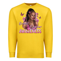 Lemon breast cancer awareness afro woman Premium Sweatshirt - NancyCooperArtShop