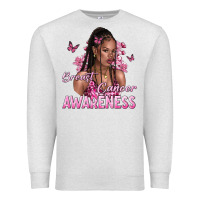 Oatmeal Heather breast cancer awareness afro woman Premium Sweatshirt - NancyCooperArtShop