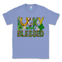 Colony Blue Lucky and blessed st. patricks day Classic Tee - Neo Western