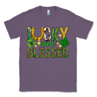 Lavender Lucky and blessed st. patricks day Classic Tee - Neo Western