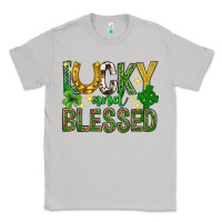 Moon Dust Lucky and blessed st. patricks day Classic Tee - Neo Western