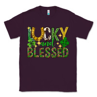 Plum Lucky and blessed st. patricks day Classic Tee - Neo Western
