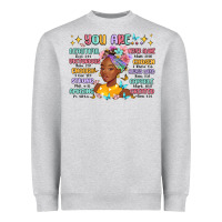 Heather Grey you are beautiful victorious enough strong Heavyweight Sweatshirt - MaliasSmallBusiness