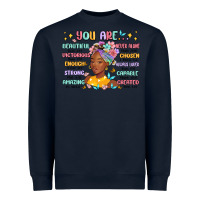 Navy you are beautiful victorious enough strong Heavyweight Sweatshirt - MaliasSmallBusiness